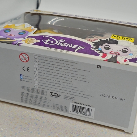 Funko POP! Disney Ursula with Cruella De Vil Exclusive 2 Pack Vinyl Figures - Picture 8 of 8